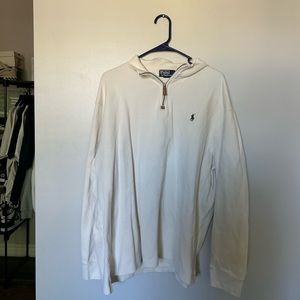 White/Cream Quarter Zip, XXL